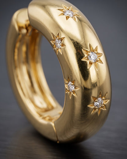 Solkarra Star Hoop Earrings - Cinematic Shot