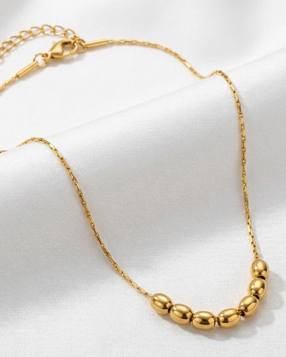 Solyona Rolling Bead Chain Necklace — close-up detail