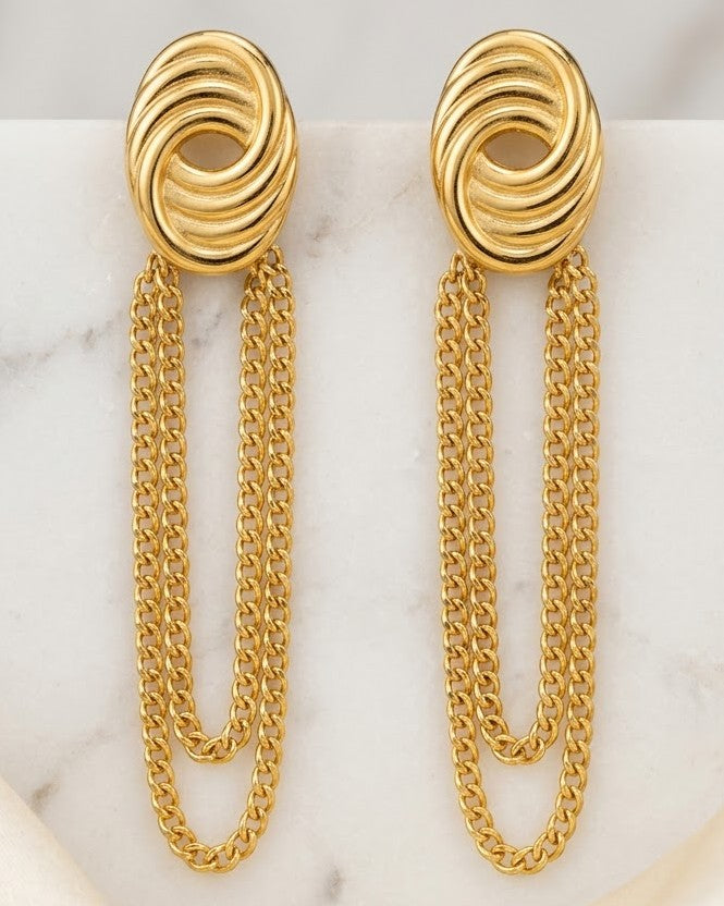 Solari Knot Fringe Studs - Close-up Detail