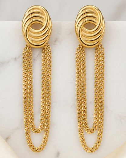 Solari Knot Fringe Studs - Close-up Detail