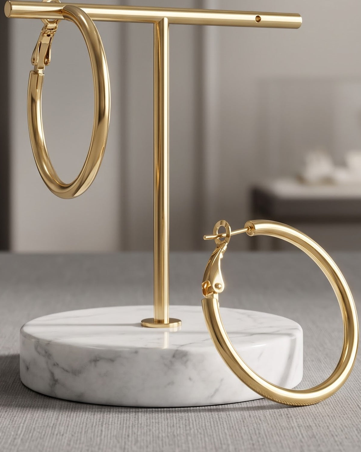 Solniva Tube Hoop Earrings - Display Shot