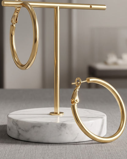 Solniva Tube Hoop Earrings - Display Shot