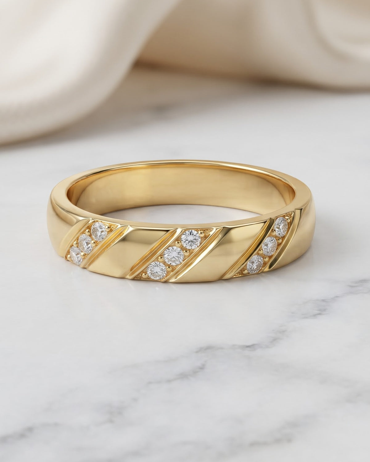 Solvyka Slant Stacking Ring - Hero Shot