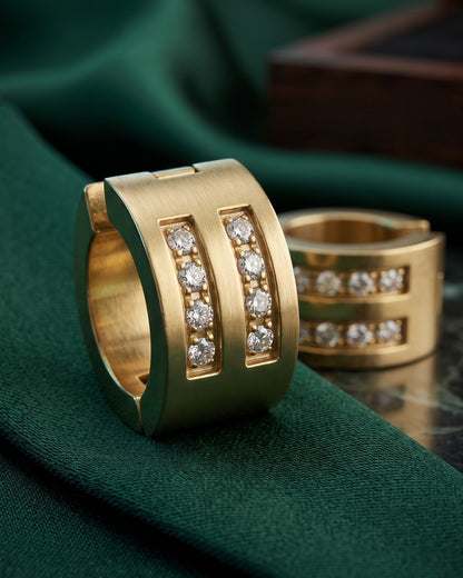 Solkeza Channel Hoop Earrings - Hero Shot