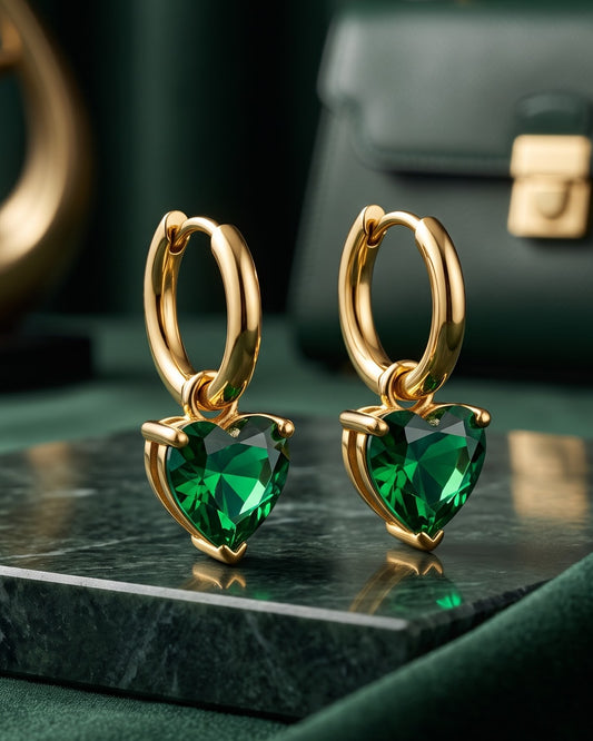Solamora Heart Hoop Earrings - Hero Shot