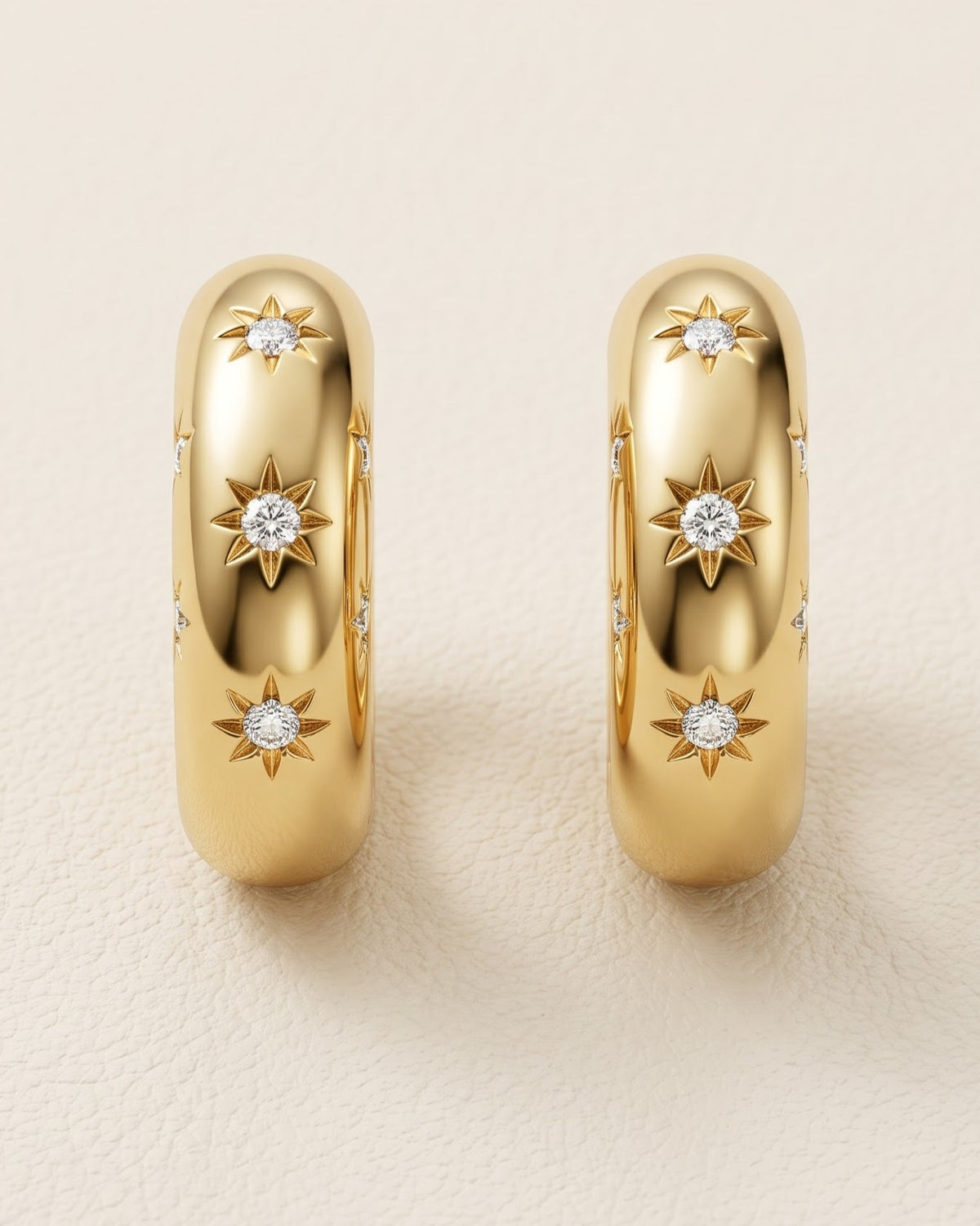 Solkarra Star Hoop Earrings - Hero Shot