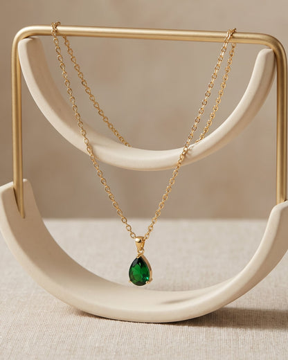 Solesa Verdant Drop Pendant Necklace – Stand/Display Shot