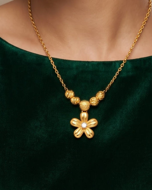 Solveta Petal Pendant Necklace - Model Worn Shot