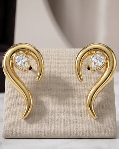 Solmetta Swirl Stud Earrings - Display Shot