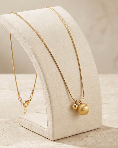 Solmona Duo Orb Pendant Necklace – Stand/Display Shot