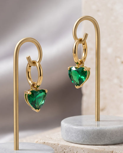 Solamora Heart Hoop Earrings - Display Shot