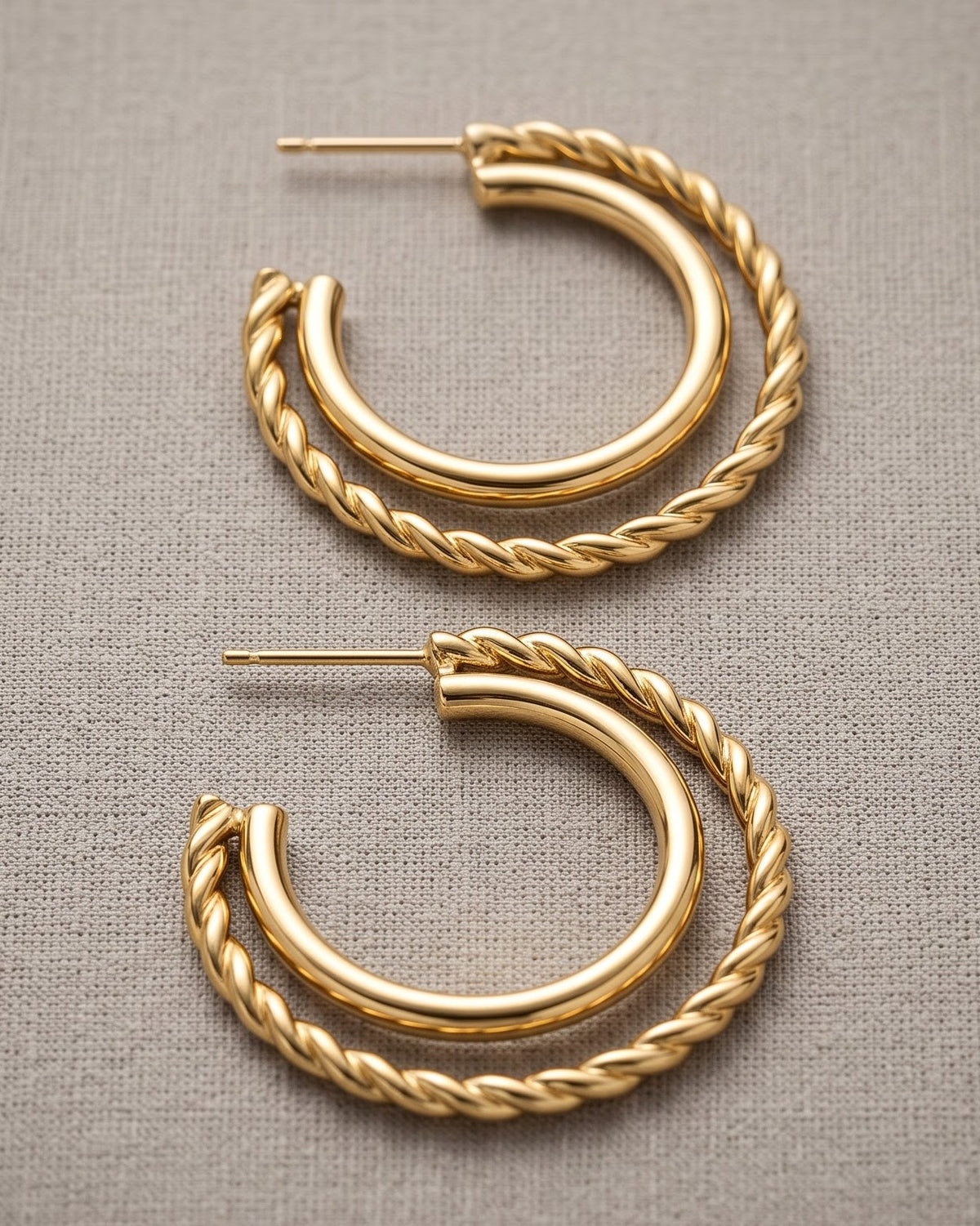 Solnari Twist Stud Earrings - Close-up Detail